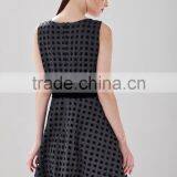 Black Hole Pattern Ladies Fresh Style Smart Crochet Casual Dress SR-D9783 thumbnail-3