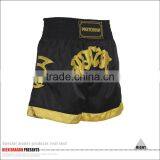 Mens Professional Embroidered Satin Muay Thai Grappling Shorts thumbnail-5