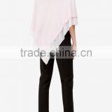 Pure Cashmere Knitted Girls Poncho Sweater With Silk Fringe thumbnail-3
