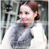 Genuine Fur Scarf Fox Fur Ring Autumn Winter Shawl Coat Collar Decoration High Quality 100% Real Collar thumbnail-2