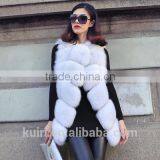 Hot Sale Real Short Fox Fur Vest Luxury Brand Women Outwear Coat Jacket Natural Fox Fur Vest Waistcoat Genuine Fox Fur Gilet thumbnail-4