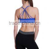 Ladies Custom Strappy Criss-cross Solid Sports Bra With Removable Pads thumbnail-2