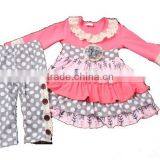 Easter Day Spring Ruffle Baby Girl Matching Stripe Red Lucky Cute Baby Girl Remake Cotton Vintage Remake Outfit thumbnail-5