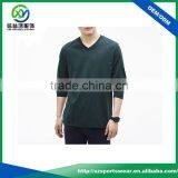 Fashion Design High Quality Long Sleeve V-neck 95 Cotton /5 Elastane T-shirt for Men thumbnail-1