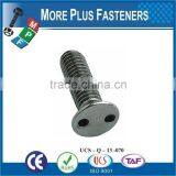 Made in Taiwan Countersunk Head Flat Head Stainless Steel Countersunk Head 2 Holes Snake Eye Security Screw thumbnail-2