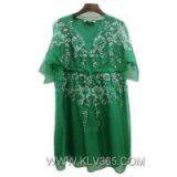High Quality Designer Clothes Women Lady Embroidered Party Dress thumbnail-3