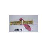 Brown,Tan, Yellow, Pink, Blue Cut Edge Leather Watches Straps, Frog Leather Watchband With Buckle thumbnail-1