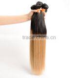 Hot New Products For 2015 Peruvian Virgin Hair, Quality 8"-30" Ombre Hair T1B/27 Straight Peruvian Human Hair Weaves thumbnail-4