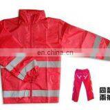 Hi vis EN471 safety raincoat