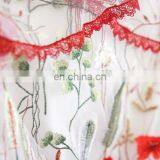 Latest Fashion Dress Designs Pretty Women Long Sleeve Floral Ruffle Casual Dresses With Cold Shoulder thumbnail-6