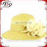 Faddish Women's Straw Hat With Removable Floral Ornament