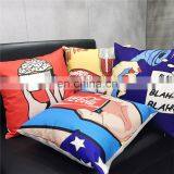 American Vintage Style Custom Printed Cushion Cover thumbnail-1
