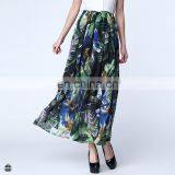 T-SK528 Wholesale Summer Printed Chiffon Bohemian Long Skirt for Women thumbnail-1