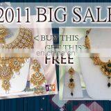 INDIAN WEDDING JEWELRY NECKLACE SET BUY 1 GET 1 FREE!!..