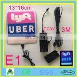Uber el Flashing Car Sticker Glow Car Sticker on Can Window With 2AA Battery Inverter Free Shipping New Uber thumbnail-3