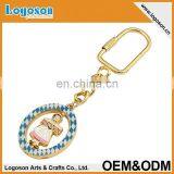 Newest Style Exquisite Doll Spinning Metal Key Chain