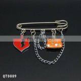 Smart Bag and mouth shape metal brooch