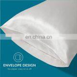High Quality White 100% Polyester Home Silky Smooth Queen Satin Pillowcase thumbnail-3