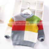 Factory Outlet Boys Pullover Long Sleeve Single Layer Plaid Boys Sweater thumbnail-2