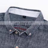 OEM Wholesale Mens Long Sleeve Plus Size Heather Colors Linen Casual Shirts thumbnail-2