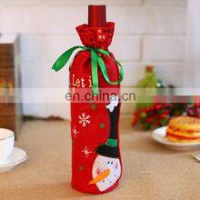 2020 Snowman Party Ornament Champagne Red Wine Bottle Covers Bag for Christmas Decor Home Navidad thumbnail-2