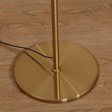 Лампа на пол с металлическим корпусом и светодиодной подсветкой, классический дизайн, матовое белое стеклянное фонарь в форме шара, стоячая направленная подсветка thumbnail-5