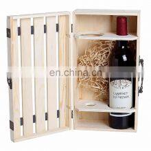 Pine Wood Double Ice Wine Bottle Packing Box Gift Box thumbnail-2