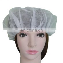 Stretchable White Color Disposable Doctor Non-woven Bouffant Cap