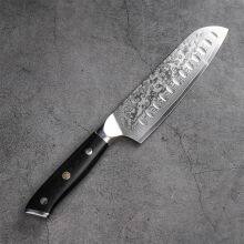 Santoku Chefs Knife 7 Inch VG10 67 Layer Damascus Steel Kitchen Chef With G10 Handle Knives Cleaver Meat Slicing Knife thumbnail-5