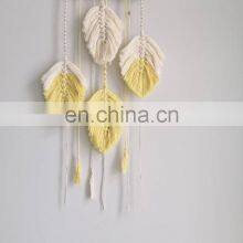 Artilady The New Listing Artilady Home Deco Decor Bedroom Boho Farmhouse Leaf Wall Hanging Macrame Tapestry Custom thumbnail-2