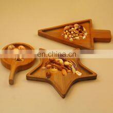 Home Eco Friendly Multifunction Star Shape Mini Coffee Bread Small Bamboo Serving Tray thumbnail-2
