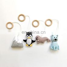 Hot Sale baby play toys hanging, woodland nursery polar bear and seal, baby shower gift Vietnam Supplier