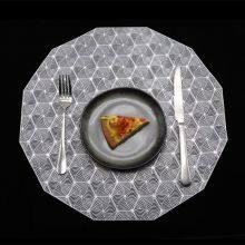 Round Shape PVC Placemats Sector Vinyl Pressed Heat Resistant Table Mats Placemat Party Decoration thumbnail-3