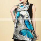 2015 Latest Custom Women Printed Silk Satin Scarf thumbnail-2