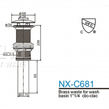 Modern Design Brass Main Body Water Waste Strainer Drainer Factory Price Cupc Certified Bathroom Accessory thumbnail-5