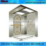 Golden Mirror Etching Passenger Elevator Cabin, Lift Cabin thumbnail-1