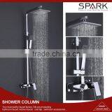 Raifall Wall Bathroom Bath Shower Column Set With Brass Slider Rail