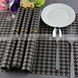 Fashion Popular Grey Grid Pvc Placemat Modern Plastic Hotel Heat Insulation Pad Napkin Dining Table Mat Coasters thumbnail-2