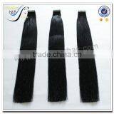 Wholesale high quality silky straight natural black 100% brazilian virgin human hair tape hair extension