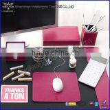 Exquisite 5 Pieces Luxury Peach Pink Cute Leather Desk Set