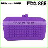 Shinerin Funky Dot Design Wallets Silicone Cosmetic Bag Various Colours (Purple) thumbnail-1