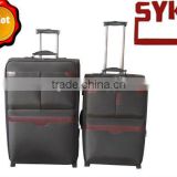 Travel/business vintage style dark grey carry-on luggage trolley on wheels