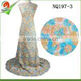 New French Lace Fabric Embroidered French Net Lace Fabric With Rhinestone for Garments NQ197-3 thumbnail-1