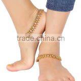 Indian Gold Plated Crystal Payal Anklet thumbnail-2