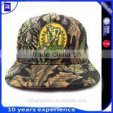 High Quality Custom Embroidered Cotton Camo 6 Panel Baseball Cap 6 Panel Flat Camo Snapbck Hats thumbnail-3