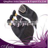 Wholesale Virgin Human Hair Weft 3 Bundle And 1 Closure 10a Virgin Peruvian Hair thumbnail-1