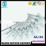 FACTORY DOME HEAD ALUMINUM/ALUMINUM MULTI GRIP POP BLIND RIVETS thumbnail-2