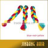 Colorful Synthetic Crochet Braiding Hair Extension Synthetic Ombre Marley Hair Braid Rainbow Jumbo Braid Hair thumbnail-3