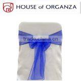 New Style Blue Organza Chair Sashes for Banquet thumbnail-1