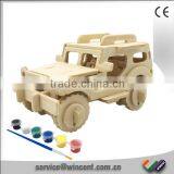 School Educational Jeep Super 3D Wooden Toy Puzzle thumbnail-1